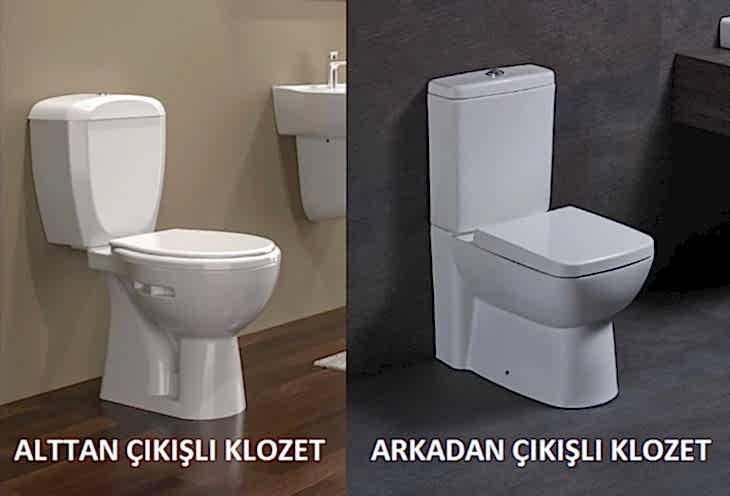 alttan çıkışlı klozet ve arkadan çıkışlı klozet farkı