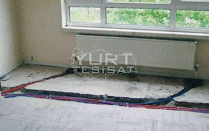kılıflı boru ile kalorifer tesisatı yenilenmesi